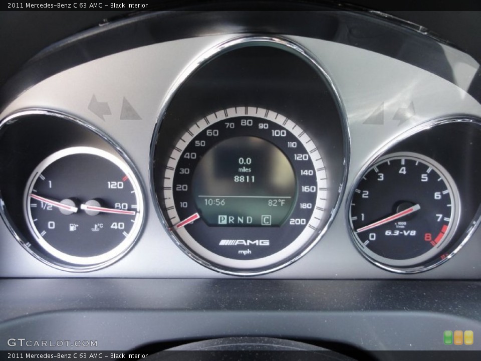 Black Interior Gauges for the 2011 Mercedes-Benz C 63 AMG #66597403