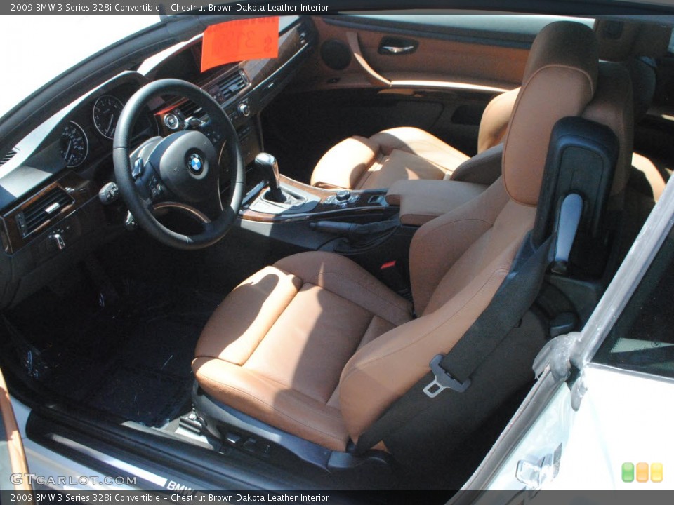 Chestnut Brown Dakota Leather Interior Photo for the 2009 BMW 3 Series 328i Convertible #66597452