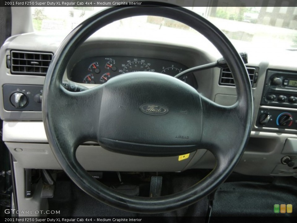 Medium Graphite Interior Steering Wheel for the 2001 Ford F250 Super Duty XL Regular Cab 4x4 #66598142