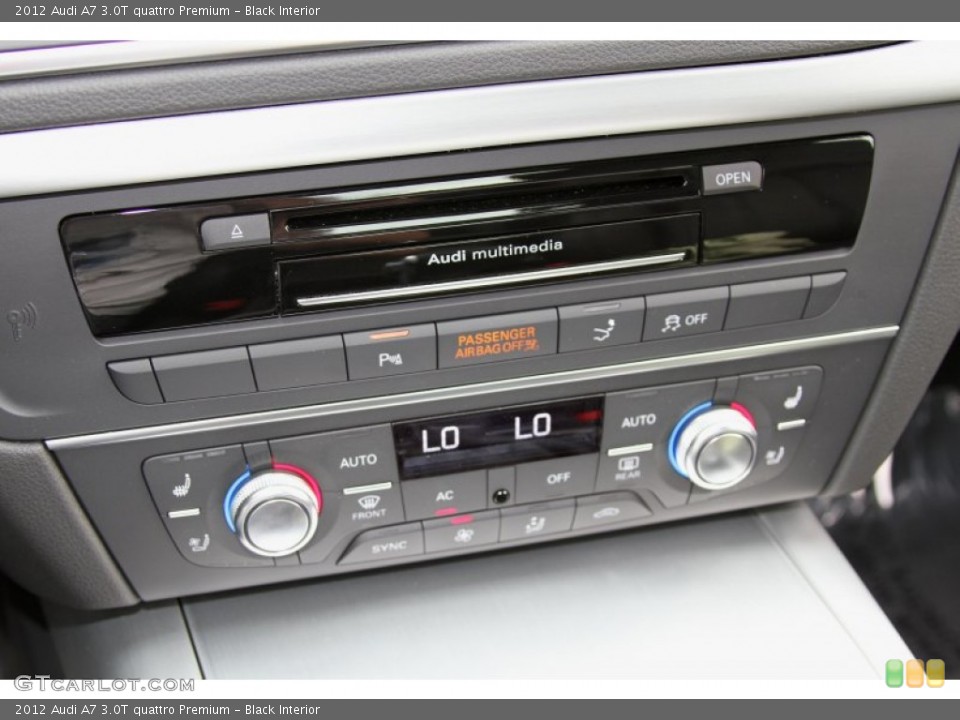 Black Interior Controls for the 2012 Audi A7 3.0T quattro Premium #66603129