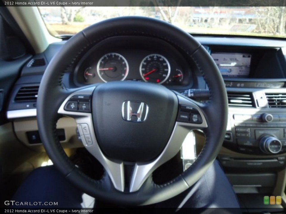 Ivory Interior Steering Wheel for the 2012 Honda Accord EX-L V6 Coupe #66605170