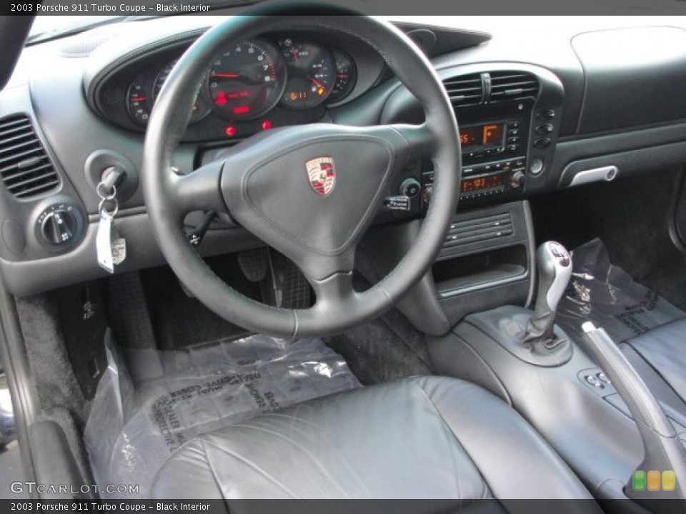 Black Interior Dashboard for the 2003 Porsche 911 Turbo Coupe #66608369