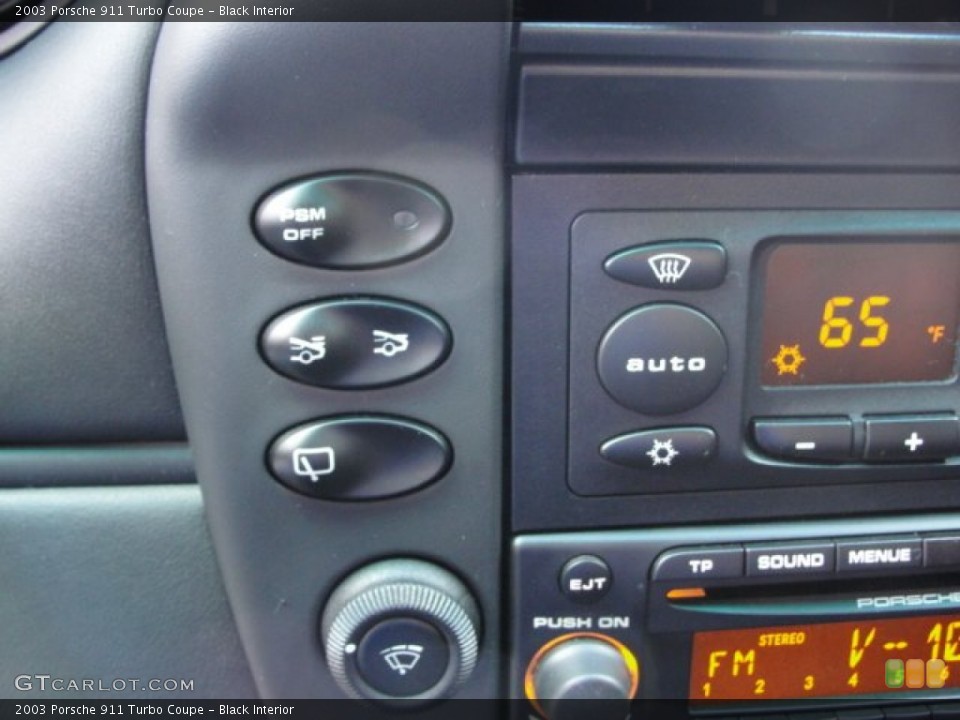 Black Interior Controls for the 2003 Porsche 911 Turbo Coupe #66608394