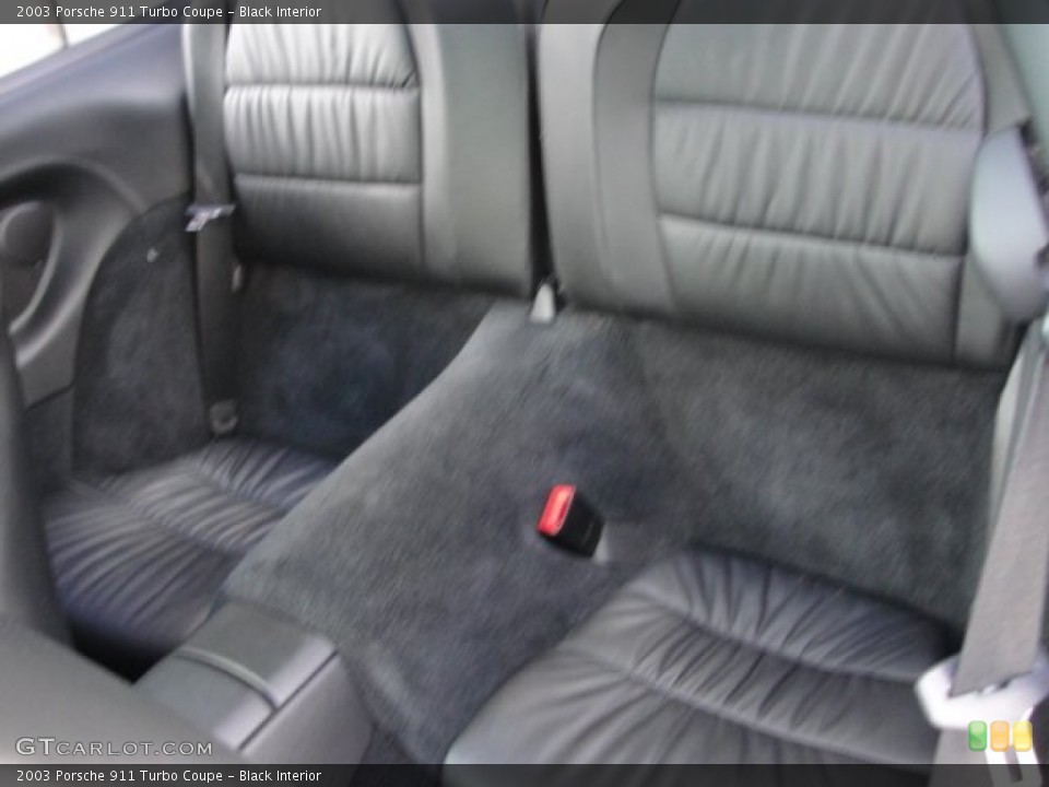 Black Interior Rear Seat for the 2003 Porsche 911 Turbo Coupe #66608426