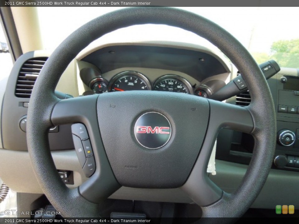 Dark Titanium Interior Steering Wheel for the 2011 GMC Sierra 2500HD Work Truck Regular Cab 4x4 #66610297