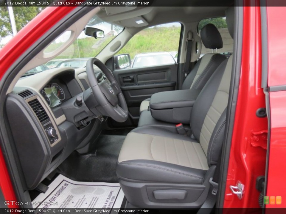Dark Slate Gray/Medium Graystone Interior Photo for the 2012 Dodge Ram 1500 ST Quad Cab #66616538