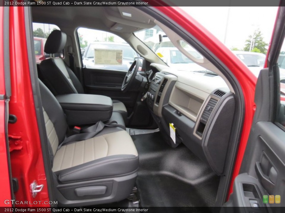 Dark Slate Gray/Medium Graystone Interior Photo for the 2012 Dodge Ram 1500 ST Quad Cab #66616556