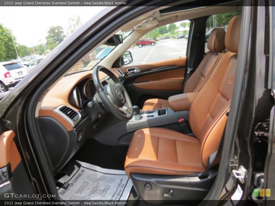 New Saddle/Black Interior Front Seat for the 2012 Jeep Grand Cherokee Overland Summit #66616777