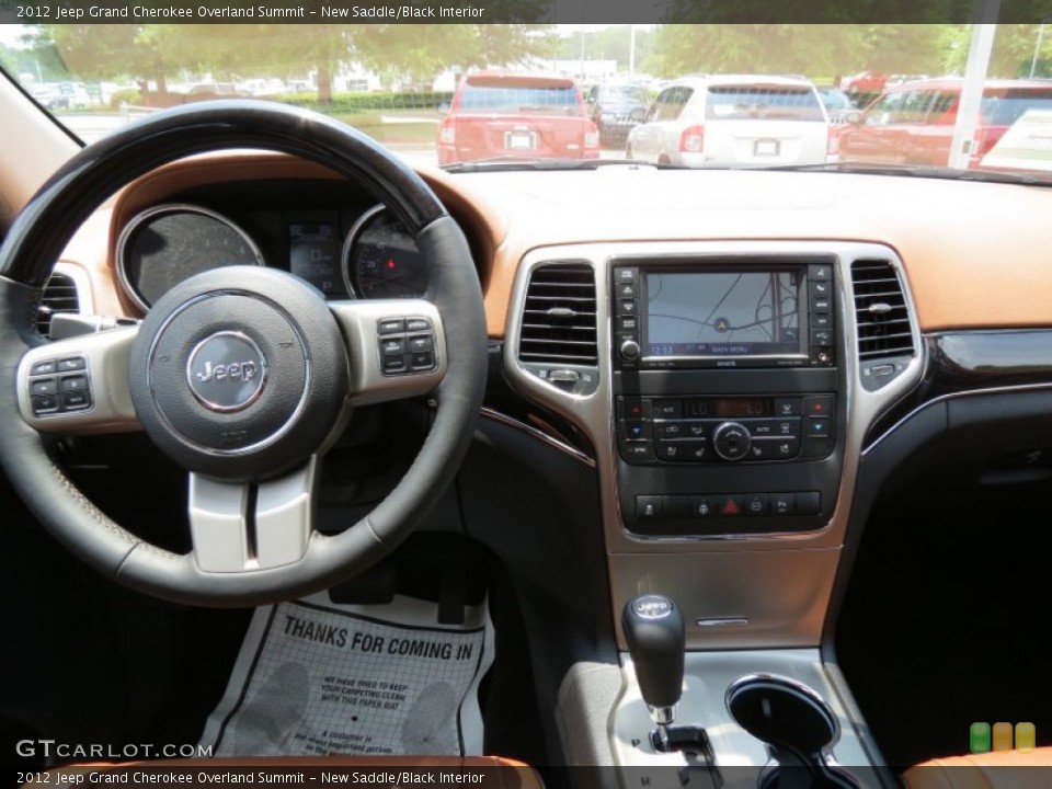 New Saddle/Black Interior Dashboard for the 2012 Jeep Grand Cherokee Overland Summit #66616802