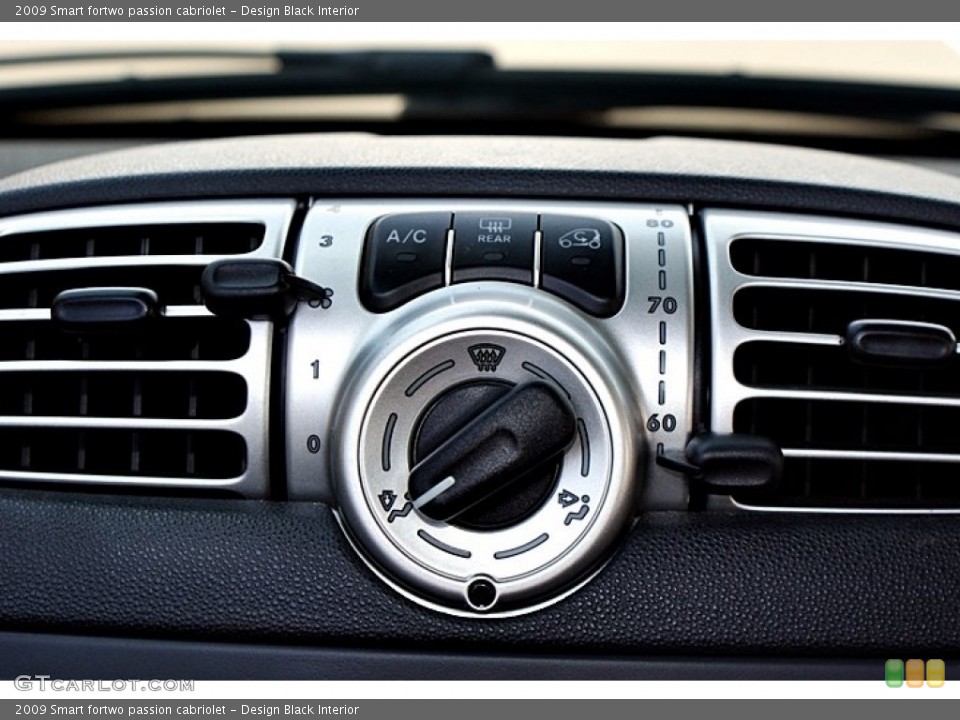Design Black Interior Controls for the 2009 Smart fortwo passion cabriolet #66617015
