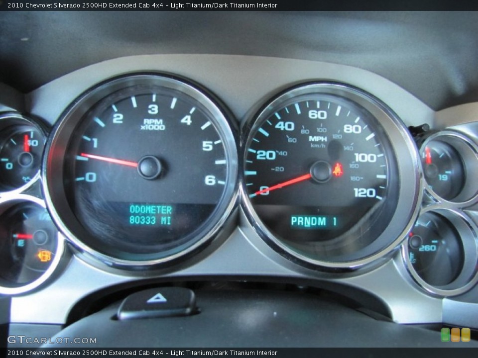 Light Titanium/Dark Titanium Interior Gauges for the 2010 Chevrolet Silverado 2500HD Extended Cab 4x4 #66618809
