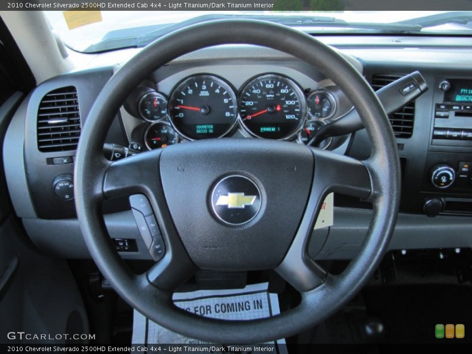 Light Titanium/Dark Titanium Interior Steering Wheel for the 2010 Chevrolet Silverado 2500HD Extended Cab 4x4 #66618818