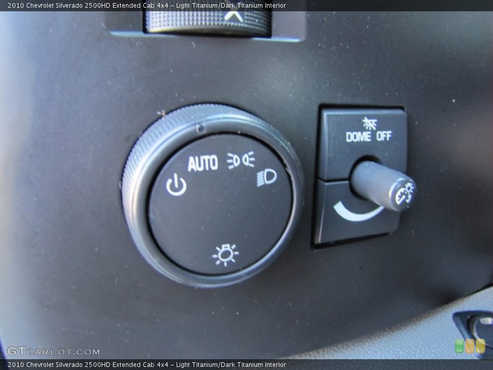 Light Titanium/Dark Titanium Interior Controls for the 2010 Chevrolet Silverado 2500HD Extended Cab 4x4 #66618836