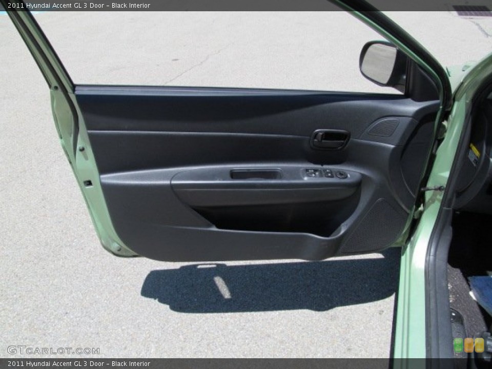 Black Interior Door Panel for the 2011 Hyundai Accent GL 3 Door #66621839