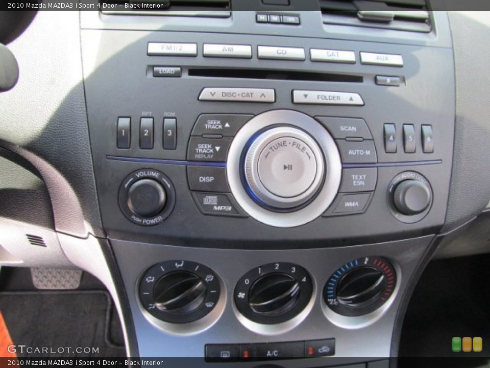 Black Interior Controls for the 2010 Mazda MAZDA3 i Sport 4 Door #66624817