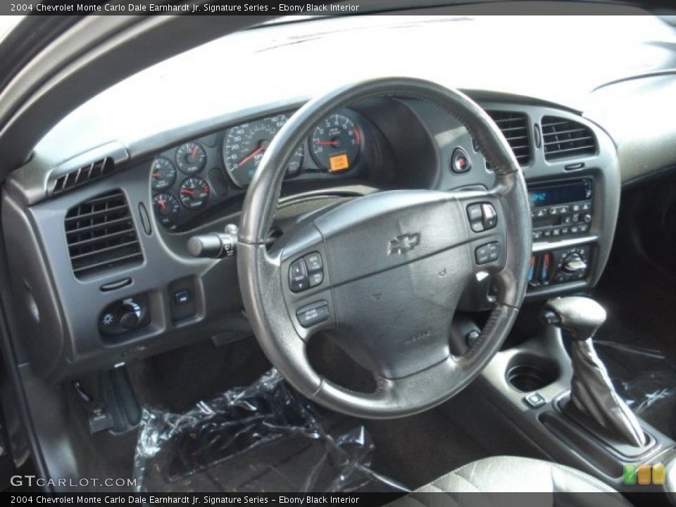 Ebony Black Interior Steering Wheel for the 2004 Chevrolet Monte Carlo Dale Earnhardt Jr. Signature Series #66625667