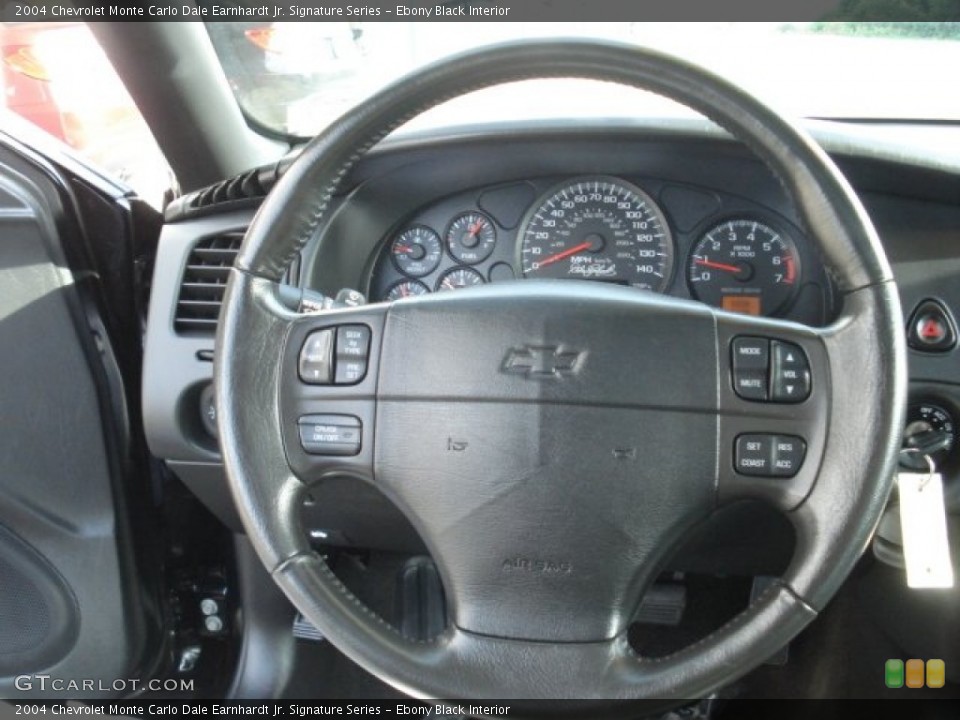 Ebony Black Interior Steering Wheel for the 2004 Chevrolet Monte Carlo Dale Earnhardt Jr. Signature Series #66625745