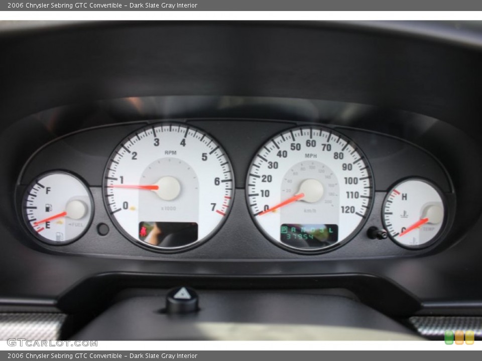 Dark Slate Gray Interior Gauges for the 2006 Chrysler Sebring GTC Convertible #66626894