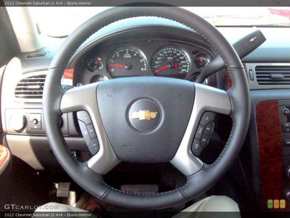 Ebony Interior Steering Wheel for the 2012 Chevrolet Suburban LS 4x4 #66627560