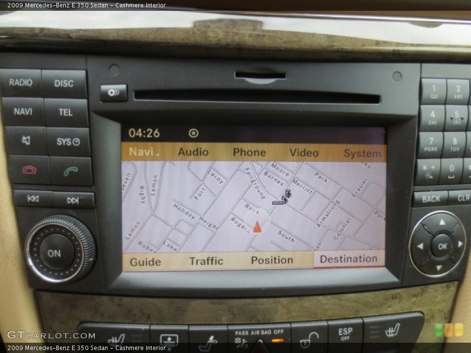Cashmere Interior Navigation for the 2009 Mercedes-Benz E 350 Sedan #66627587