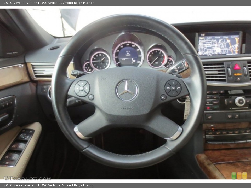 Almond Beige Interior Steering Wheel for the 2010 Mercedes-Benz E 350 Sedan #66627884