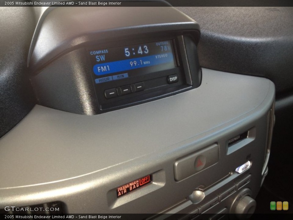Sand Blast Beige Interior Controls for the 2005 Mitsubishi Endeavor Limited AWD #66629857