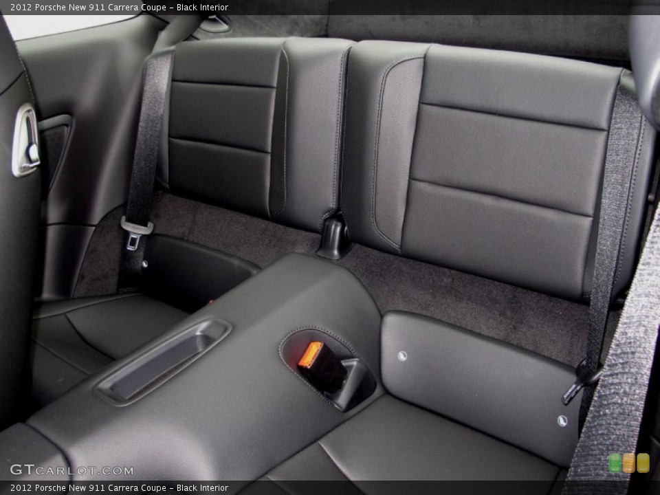 Black Interior Rear Seat for the 2012 Porsche New 911 Carrera Coupe #66631937