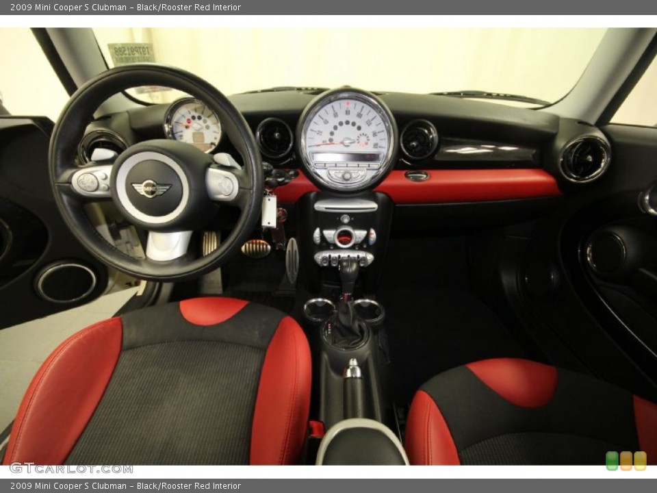 Black/Rooster Red Interior Photo for the 2009 Mini Cooper S Clubman #66632723