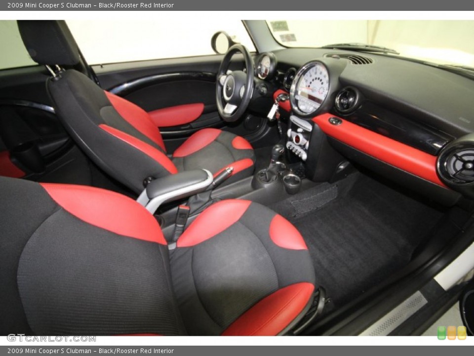 Black/Rooster Red Interior Photo for the 2009 Mini Cooper S Clubman #66632954