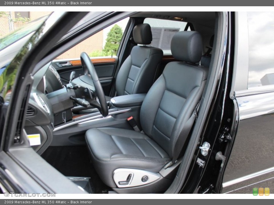 Black Interior Front Seat for the 2009 Mercedes-Benz ML 350 4Matic #66635894