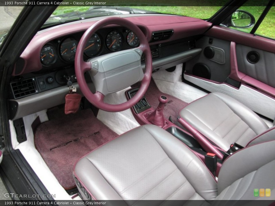Classic Grey Interior Prime Interior for the 1993 Porsche 911 Carrera 4 Cabriolet #66636812