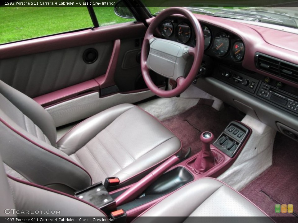 Classic Grey Interior Photo for the 1993 Porsche 911 Carrera 4 Cabriolet #66636824