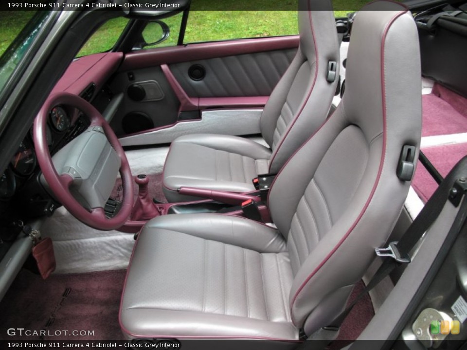 Classic Grey Interior Front Seat for the 1993 Porsche 911 Carrera 4 Cabriolet #66636842