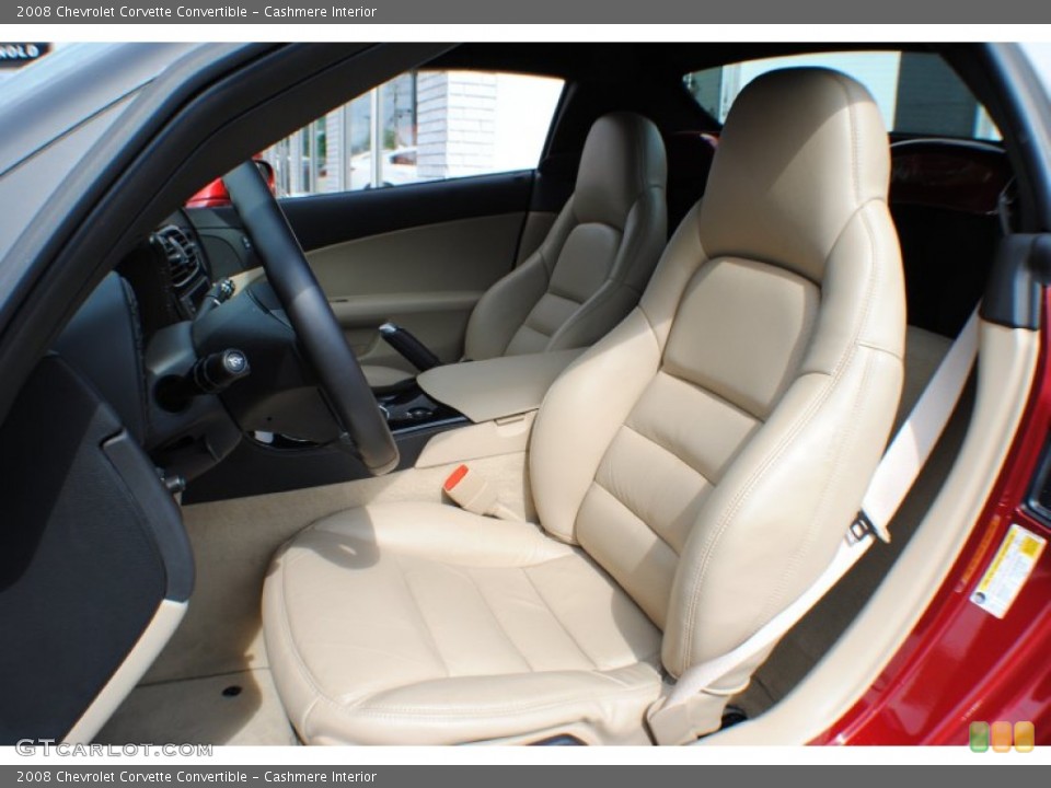 Cashmere Interior Front Seat for the 2008 Chevrolet Corvette Convertible #66637115