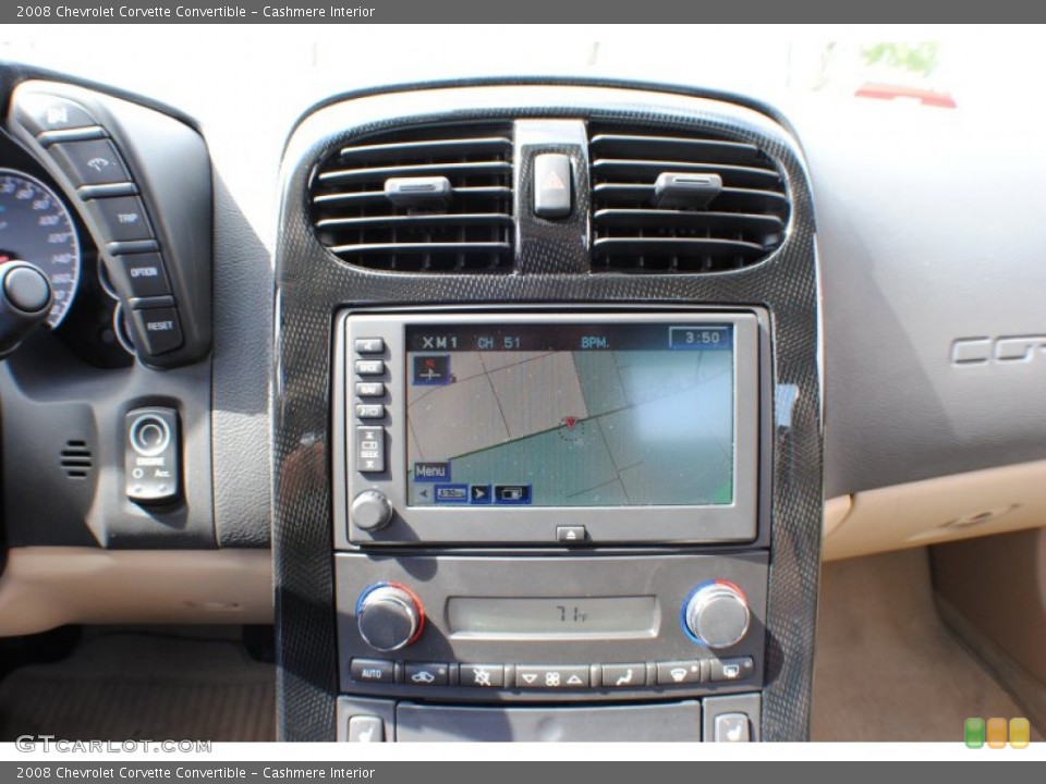 Cashmere Interior Navigation for the 2008 Chevrolet Corvette Convertible #66637124