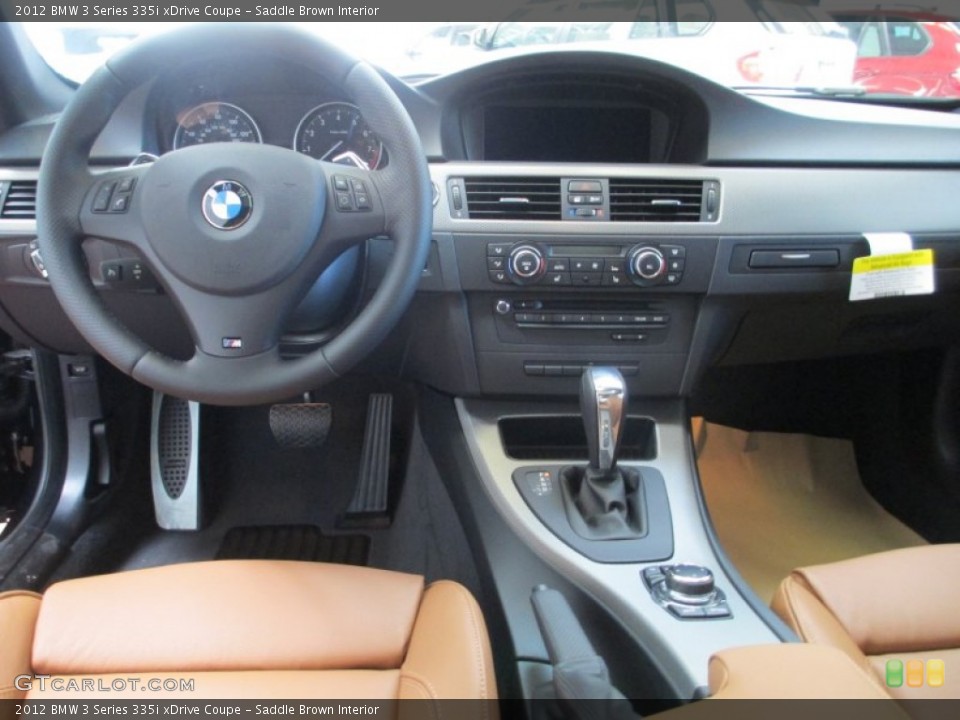 Saddle Brown Interior Dashboard for the 2012 BMW 3 Series 335i xDrive Coupe #66639833