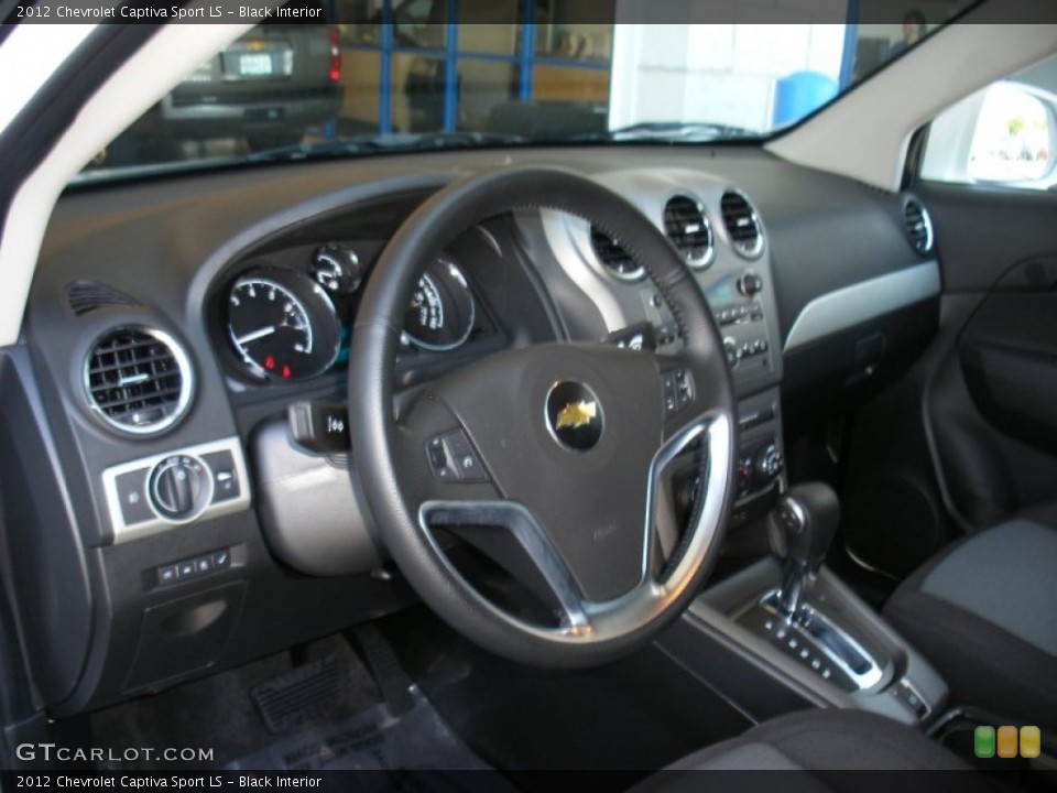 Black Interior Steering Wheel for the 2012 Chevrolet Captiva Sport LS #66640088