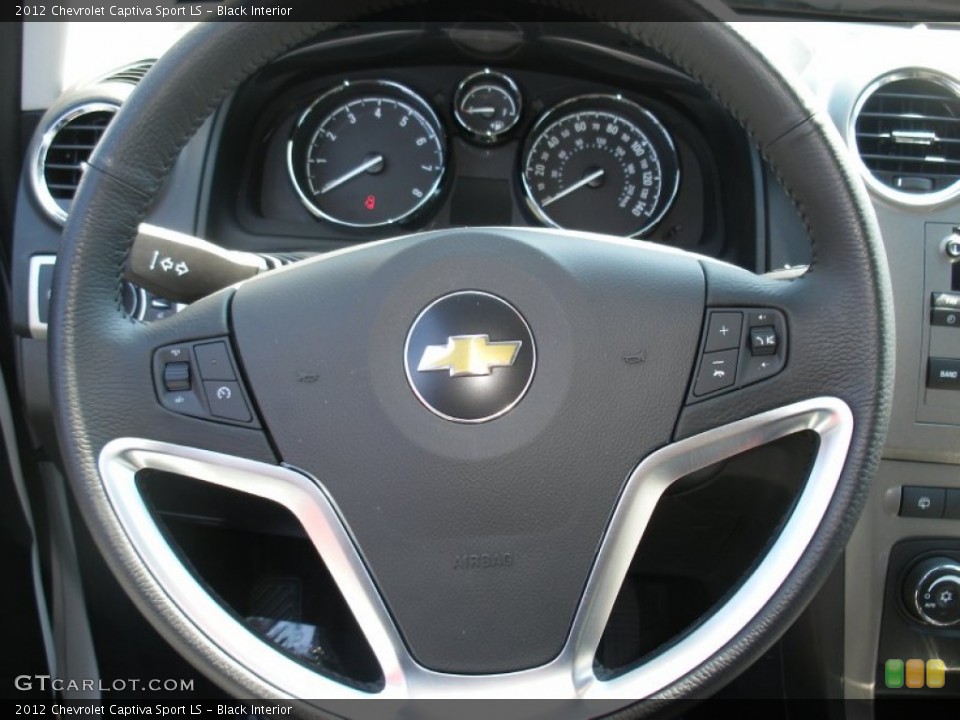 Black Interior Steering Wheel for the 2012 Chevrolet Captiva Sport LS #66640106