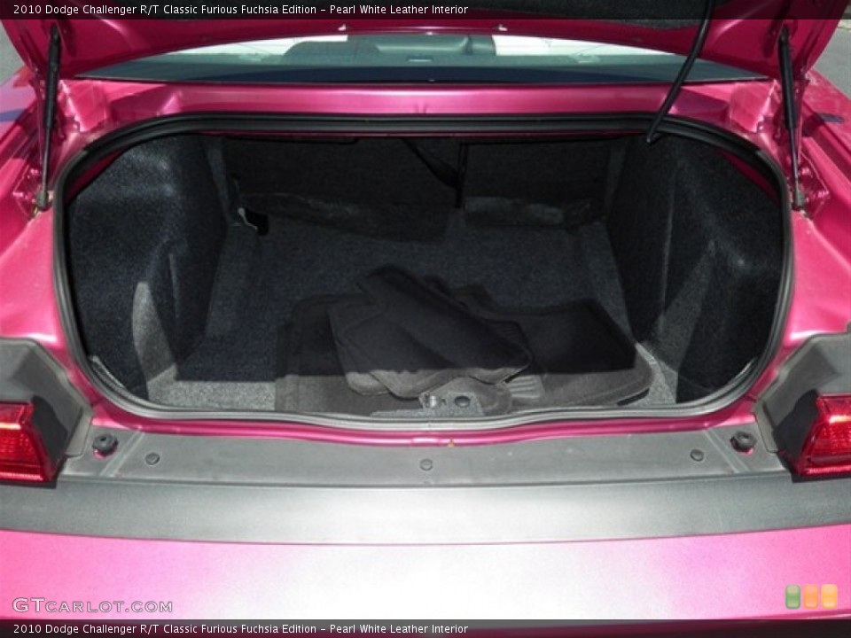 Pearl White Leather Interior Trunk for the 2010 Dodge Challenger R/T Classic Furious Fuchsia Edition #66640889