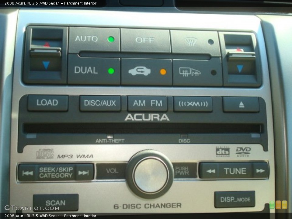 Parchment Interior Controls for the 2008 Acura RL 3.5 AWD Sedan #66642086