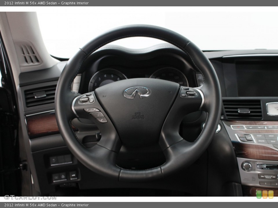 Graphite Interior Steering Wheel for the 2012 Infiniti M 56x AWD Sedan #66642323