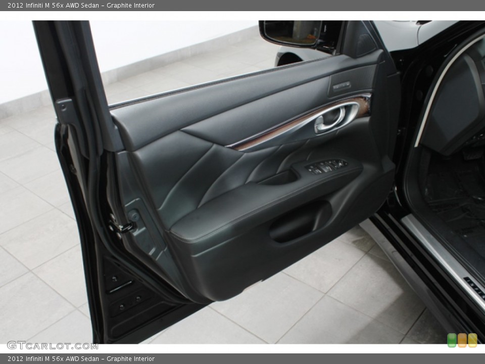 Graphite Interior Door Panel for the 2012 Infiniti M 56x AWD Sedan #66642402