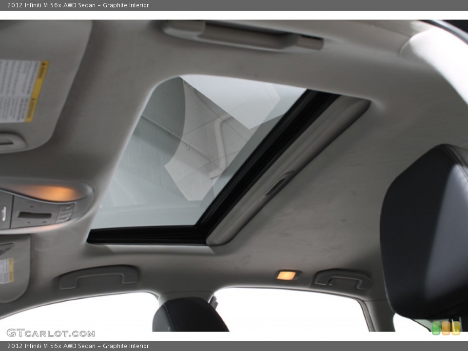 Graphite Interior Sunroof for the 2012 Infiniti M 56x AWD Sedan #66642485
