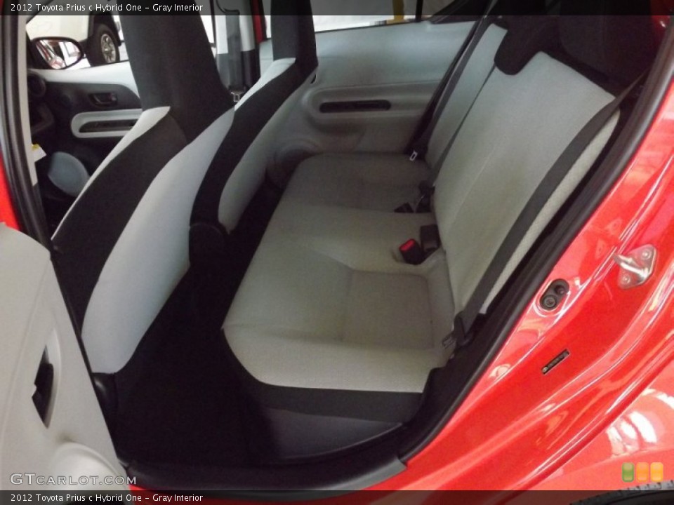 Gray Interior Photo for the 2012 Toyota Prius c Hybrid One #66642527