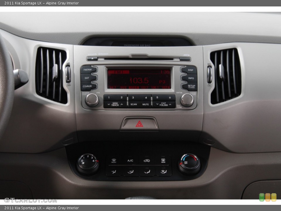 Alpine Gray Interior Controls for the 2011 Kia Sportage LX #66642650