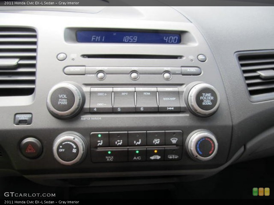 Gray Interior Controls for the 2011 Honda Civic EX-L Sedan #66645504
