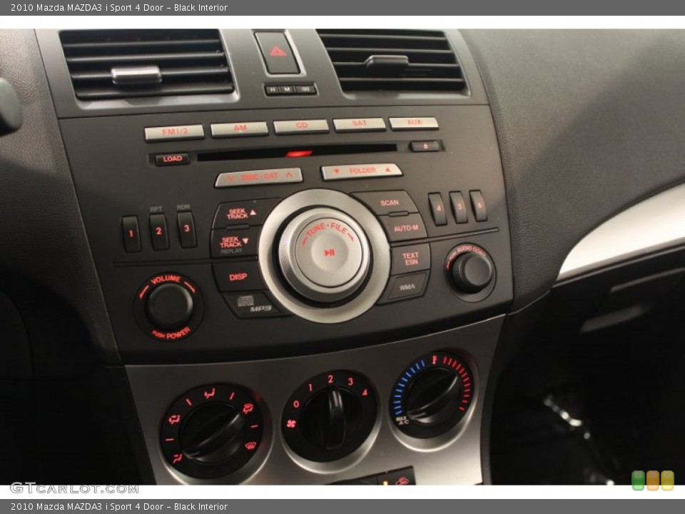 Black Interior Controls for the 2010 Mazda MAZDA3 i Sport 4 Door #66648407