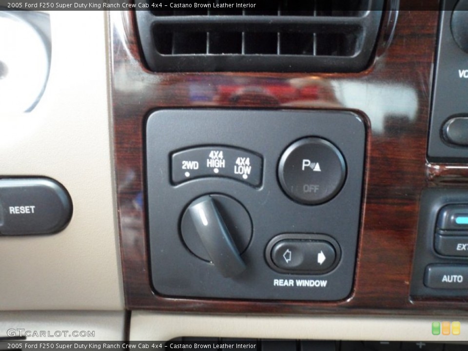 Castano Brown Leather Interior Controls for the 2005 Ford F250 Super Duty King Ranch Crew Cab 4x4 #66652730