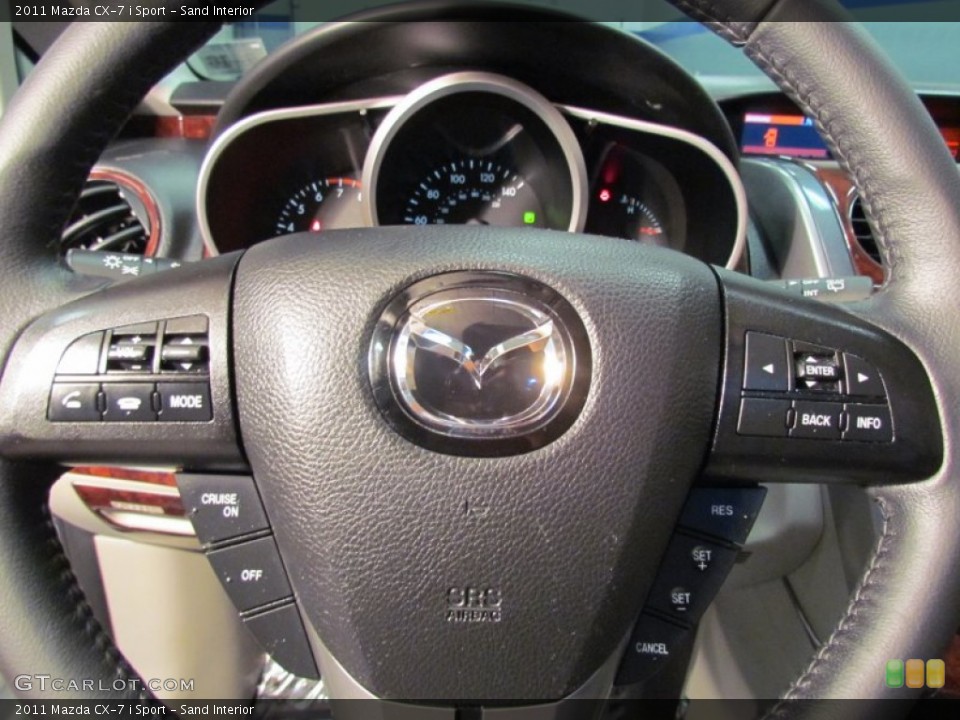 Sand Interior Steering Wheel for the 2011 Mazda CX-7 i Sport #66652733