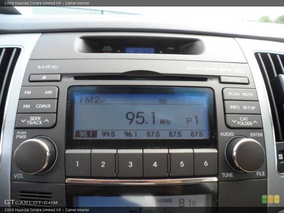 Camel Interior Audio System for the 2009 Hyundai Sonata Limited V6 #66653780